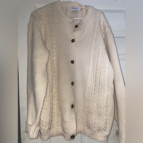 Vermont Country Store Cable Knit Button Down Sweater - Picture 4 of 5